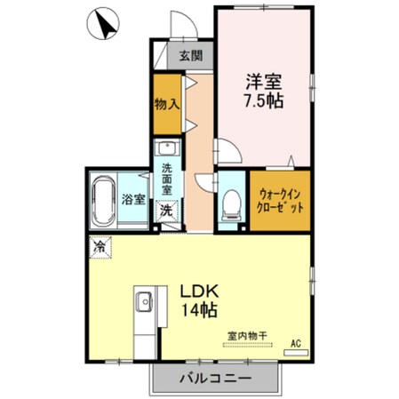 リビングタウン松若町Ｂ棟の物件間取画像